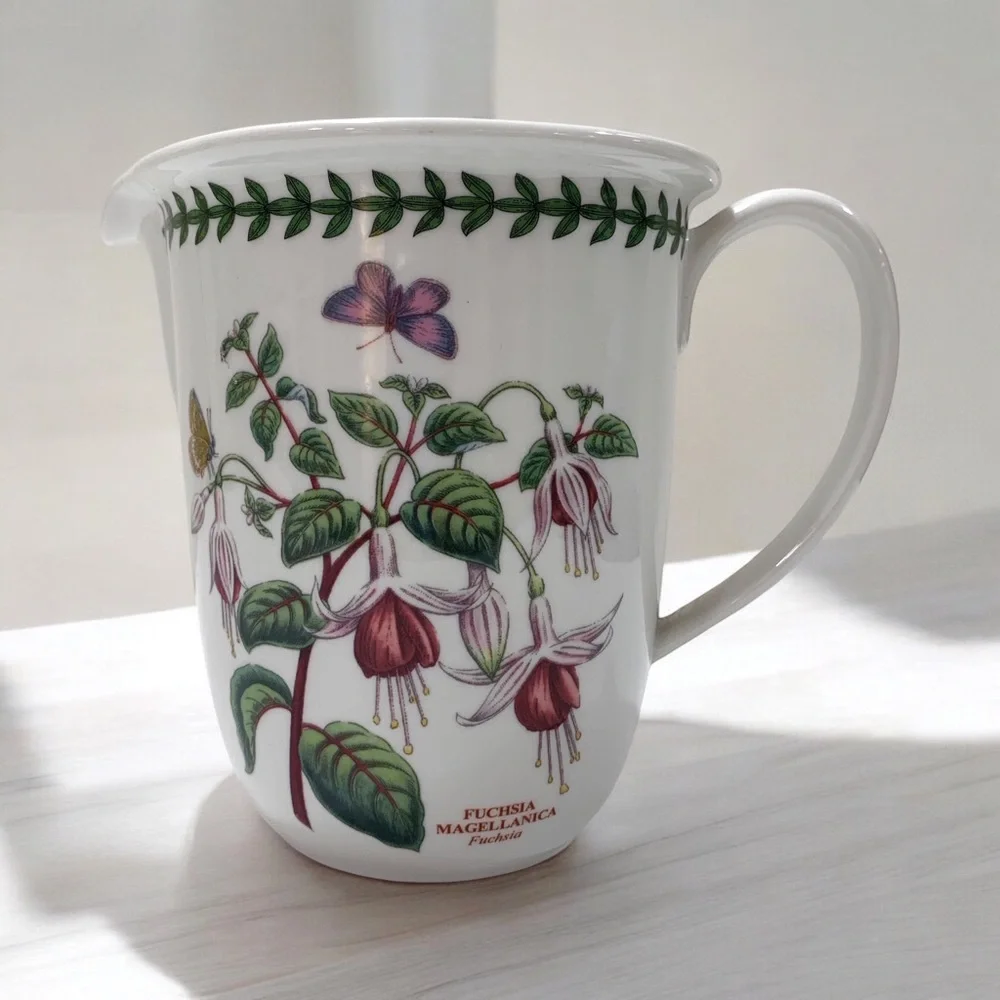 Portmeirion Botanic Garden 30 Oz Measuring Jug Fuchsia Magellanica.